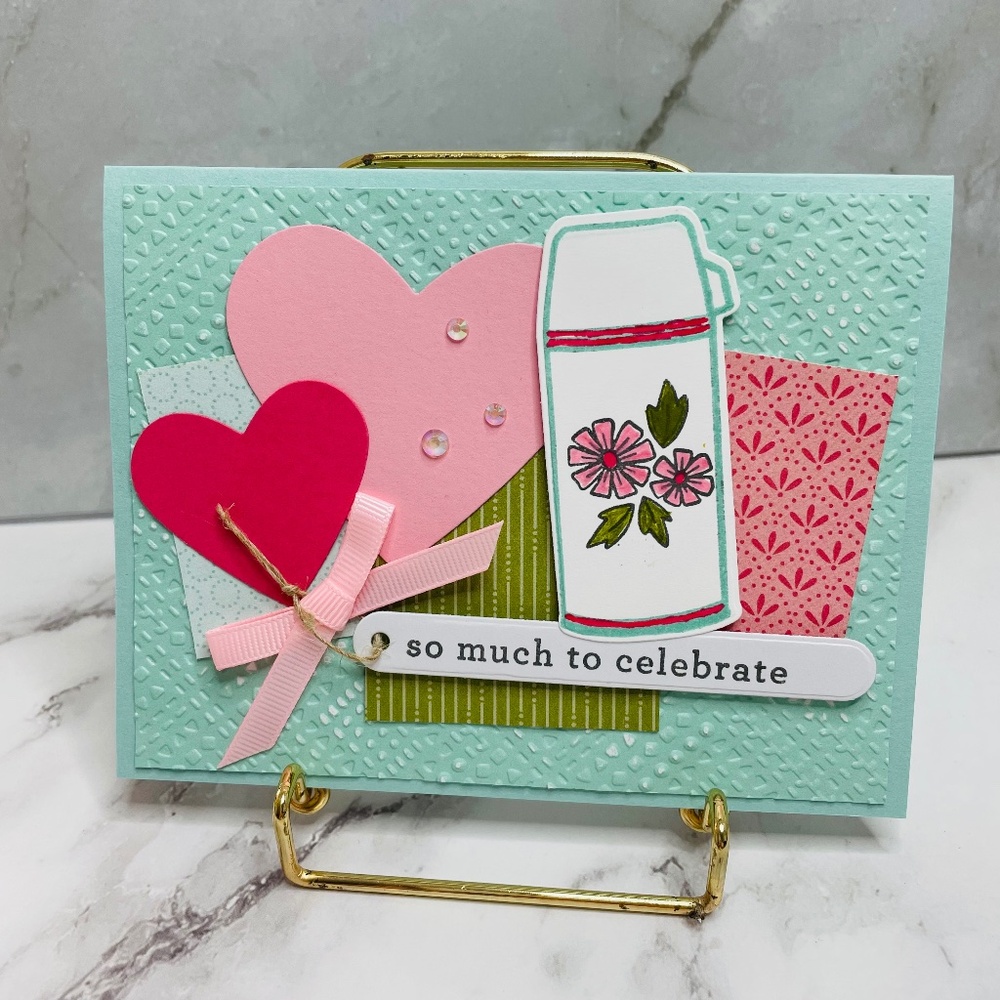 So Much to Celebrate Handmade Greeting Card Thermos Heart